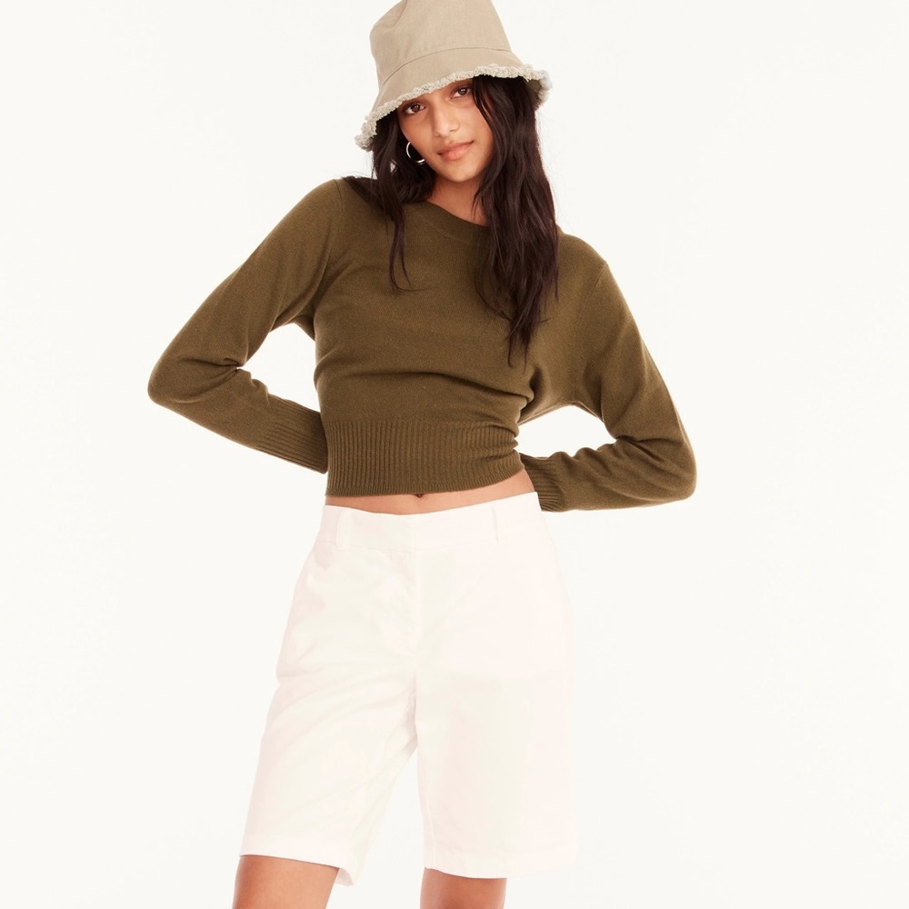 J Crew women’s 10 inch shorts in white